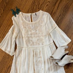 Boho embroidered anthropologie dress